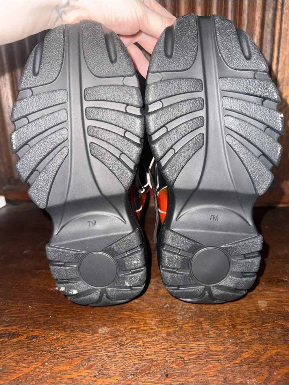 Dolls Kill RARE DISCONTINUED Women's Rainbow Platform Sneakers w/ Black Accents